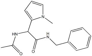 2-Acetylamino-2-(1-methyl-1H-pyrrol-2-yl)-N-benzylacetamide 구조식 이미지