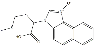 2-[(3H-Naphth[1,2-d]imidazole 1-oxide)-3-yl]-4-(methylthio)butanoic acid 구조식 이미지