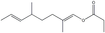 Propionic acid 2,5-dimethyl-1,6-octadienyl ester 구조식 이미지