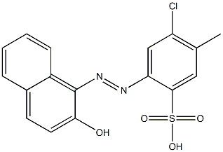 4-Chloro-2-[(2-hydroxy-1-naphthalenyl)azo]-5-methylbenzenesulfonic acid 구조식 이미지