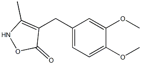 4-(3,4-Dimethoxybenzyl)-3-methylisoxazol-5(2H)-one 구조식 이미지