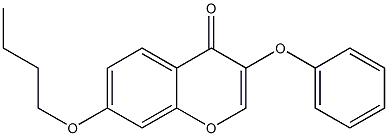 3-Phenoxy-7-butoxy-4H-1-benzopyran-4-one Structure