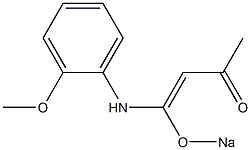 4-Sodiooxy-4-[(o-methoxyphenyl)amino]-3-buten-2-one Structure