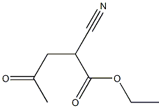 2-Cyano-4-oxopentanoic acid ethyl ester Structure