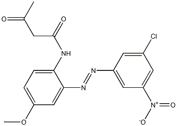 2-Acetyl-2'-(3-chloro-5-nitrophenylazo)-4'-methoxyacetanilide 구조식 이미지