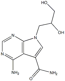 4-Amino-7-(2,3-dihydroxypropyl)-7H-pyrrolo[2,3-d]pyrimidine-5-carboxamide Structure