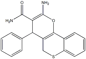 2-Amino-4-[phenyl]-4H,5H-[1]benzothiopyrano[4,3-b]pyran-3-carboxamide Structure