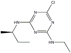 N-Ethyl-N'-[(R)-1-methylpropyl]-6-chloro-1,3,5-triazine-2,4-diamine 구조식 이미지