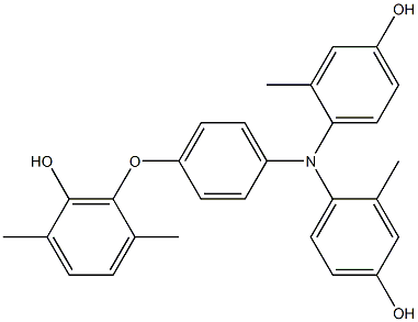 N,N-Bis(4-hydroxy-2-methylphenyl)-4-(6-hydroxy-2,5-dimethylphenoxy)benzenamine Structure