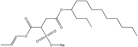 2-(Sodiosulfo)succinic acid 4-tridecyl 1-(1-propenyl) ester 구조식 이미지