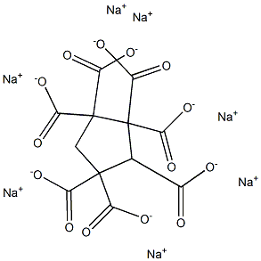 1,1,2,2,3,4,4-Cyclopentaneheptacarboxylic acid heptasodium salt 구조식 이미지