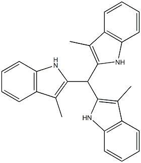 Tris(3-methyl-1H-indole-2-yl)methane 구조식 이미지