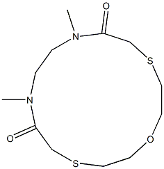 2,5-Dimethyl-8,14-dithia-11-oxa-2,5-diazacyclopentadecane-1,6-dione 구조식 이미지