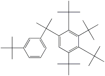 2-(2,3,4,5-Tetra-tert-butylphenyl)-2-(3-tert-butylphenyl)propane Structure