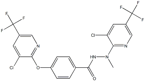 N-((3-Chloro-5-(trifluoromethyl)(2-pyridyl))methylamino)(4-(3-chloro-5-(trifluoromethyl)(2-pyridyloxy))phenyl)formamide Structure