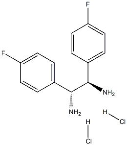 (R,R)-1,2-Bis(4-fluorophenyl)-1,2-ethanediamine dihydrochloride, 95%, ee 99% 구조식 이미지