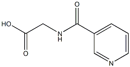 2-[(3-Pyridinylcarbonyl)amino]acetic acid Structure