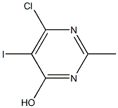 6-Chloro-5-iodo-2-methyl-4-pyrimidinol 구조식 이미지