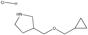 3-[(Cyclopropylmethoxy)methyl]pyrrolidinehydrochloride Structure