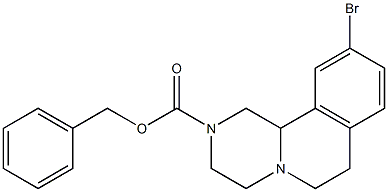 benzyl 10-bromo-3,4,6,7-tetrahydro-1H-pyrazino[2,1-a]isoquinoline-2(11bH)-carboxylate 구조식 이미지