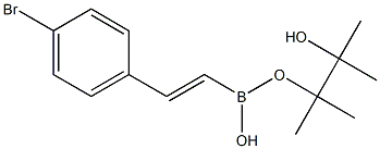 trans-4-Bromo-beta-styrylboronic acid pinacol ester, 96% 구조식 이미지