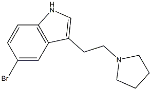 5-bromo-3-(2-(pyrrolidin-1-yl)ethyl)-1H-indole
 구조식 이미지