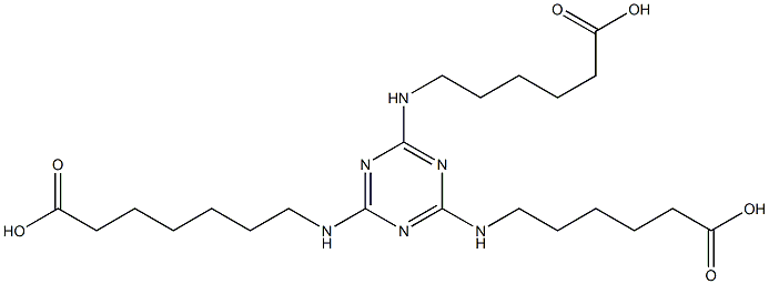 7-(4,6-bis(5-carboxypentylamino)-1,3,5-triazin-2-ylamino)heptanoic acid 구조식 이미지