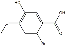 2-Bromo-5-hydroxy-4-methoxybenzoicacid Structure