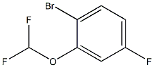 2-Bromo-5-fluoro-1-difluoromethoxybenzene 구조식 이미지