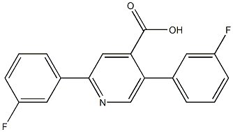 2,5-Bis(3-fluorophenyl)isonicotinic acid 구조식 이미지