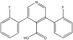 3,5-Bis(2-fluorophenyl)isonicotinic acid 구조식 이미지