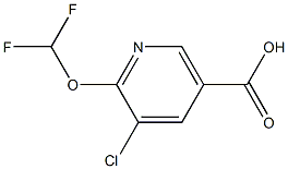 5-Chloro-6-(difluoromethoxy)nicotinic acid Structure