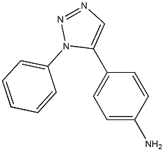 5-(4-Aminophenyl)-1-phenyl-1H-1,2,3-triazole 구조식 이미지