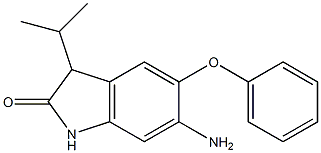 6-amino-3-isopropyl-5-phenoxyindolin-2-one 구조식 이미지