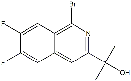 2-(1-bromo-6,7-difluoroisoquinolin-3-yl)propan-2-ol Structure