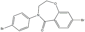 8-bromo-4-(4-bromophenyl)-3,4-dihydrobenzo[f][1,4]oxazepin-5(2H)-one 구조식 이미지