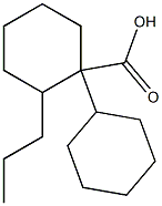 Propyldicyclohexylformic acid 구조식 이미지