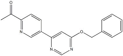 1-(5-(6-(benzyloxy)pyrimidin-4-yl)pyridin-2-yl)ethanone 구조식 이미지