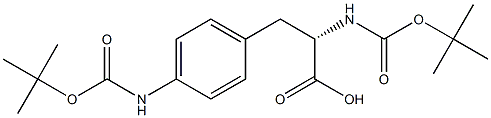 Boc-(4-T-BUTOXYCARBONYLAMINO)-L-PHENYLALANINE 구조식 이미지