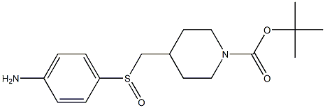 4-(4-Amino-benzenesulfinylmethyl)-piperidine-1-carboxylic acid tert-butyl ester 구조식 이미지