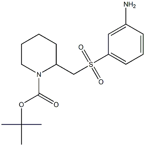 2-(3-Amino-benzenesulfonylmethyl)-piperidine-1-carboxylic acid tert-butyl ester 구조식 이미지