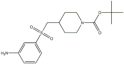 4-(3-Amino-benzenesulfonylmethyl)-piperidine-1-carboxylic acid tert-butyl ester Structure