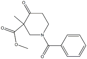 methyl 1-benzoyl-3-methyl-4-oxopiperidine-3-carboxylate 구조식 이미지