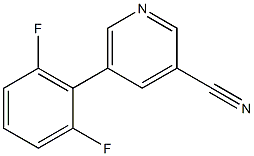 5-(2,6-difluorophenyl)pyridine-3-carbonitrile Structure