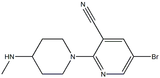 5-bromo-2-(4-(methylamino)piperidin-1-yl)pyridine-3-carbonitrile Structure
