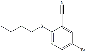 5-bromo-2-(butylthio)pyridine-3-carbonitrile 구조식 이미지