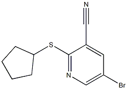 5-bromo-2-(cyclopentylthio)pyridine-3-carbonitrile 구조식 이미지