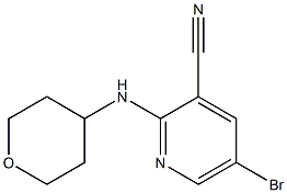 5-bromo-2-(tetrahydro-2H-pyran-4-ylamino)pyridine-3-carbonitrile 구조식 이미지
