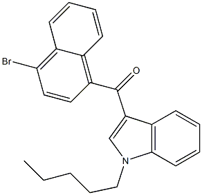 (4-broMonaphthalen-1-yl)(1-pentyl-1H-indol-3-yl)Methanone 구조식 이미지