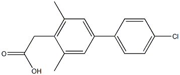 (4'-Chloro-3,5-diMethyl-biphenyl-4-yl)-acetic acid Structure